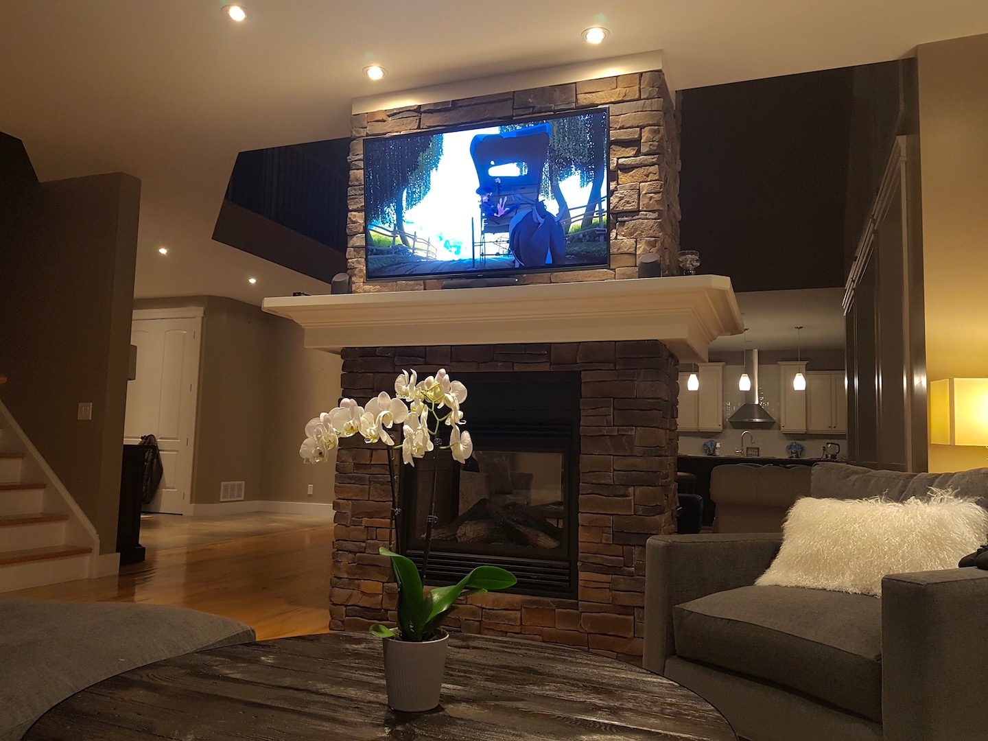 TV mounting on fireplace